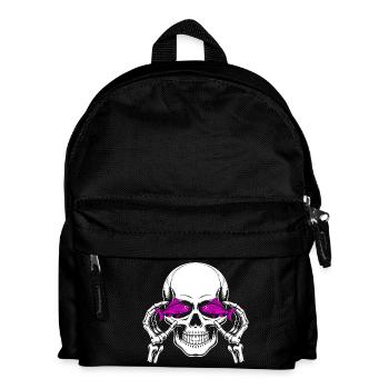 Skull and crossbones with fish - Kids' Backpack - black - Front