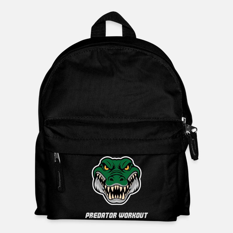 Crocodile Workout – Hard Training & Combat Sports - Kids' Backpack - black