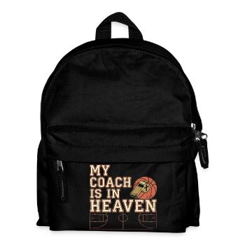 Mon entraîneur est au paradis dans le basket chrétien - Sac à dos Enfant - noir - Devant