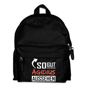 So gut kann nur ein Ägidius aussehen - Kinder Rucksack - Schwarz - Vorne