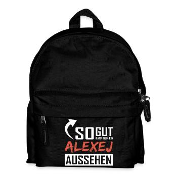 So gut kann nur ein Alexej aussehen - Kinder Rucksack - Schwarz - Vorne