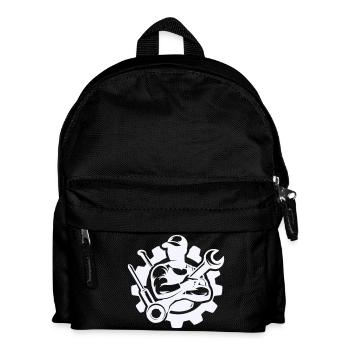 Schrauberkraft im Zahnrad-Design - Kinder Rucksack - Schwarz - Vorne