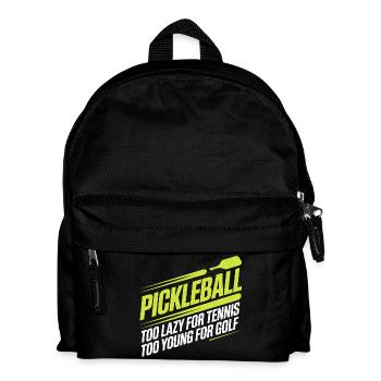 Pickleball Spieler Too Lazy For Tennis Pickleball - Kinder Rucksack - Schwarz - Vorne