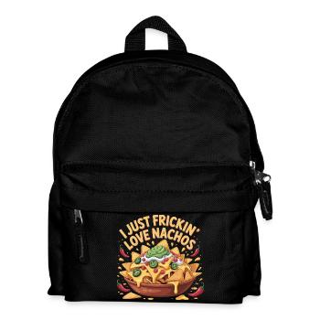I Just Frickin Love Nachos Mexican Nachos - Kids' Backpack - black - Front