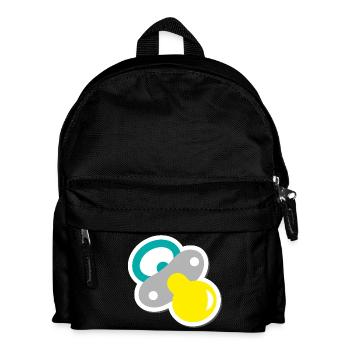 schnuller - Kinder Rucksack - Schwarz - Vorne