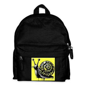 Schnecke - Kinder Rucksack - Schwarz - Vorne
