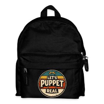 Puppenehrlich | Puppet Show Retro Humor - Kids' Backpack - black - Front