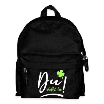 Du schaffst das! Glücksbringer Glück Mutmacher - Kinder Rucksack - Schwarz - Vorne