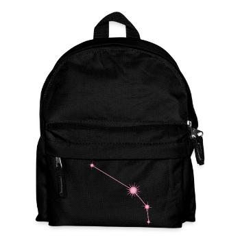 Widderstern Sternbild Tierkreiszeichen Pastellrosa - Kinder Rucksack - Schwarz - Vorne