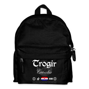 Trogir Kroatien Streetwear Reise Souvenir - Kinder Rucksack - Schwarz - Vorne