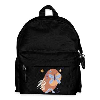 Libelle in der Natur - Kinder Rucksack - Schwarz - Vorne