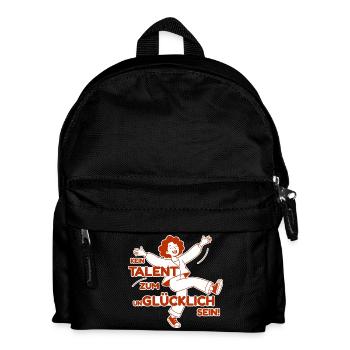 KEIN TALENT ZUM UNGLÜCKLICH SEIN FRAU/Mädchen rot - Kinder Rucksack - Schwarz - Vorne