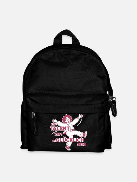 KEIN TALENT ZUM UNGLÜCKLICH SEIN Mädchen rosa - Kinder Rucksack - Schwarz