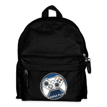 Controller Logo want to Play - Kids' Backpack - black - Front