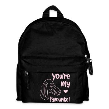 Lieblingshund - Kinder Rucksack - Schwarz - Vorne
