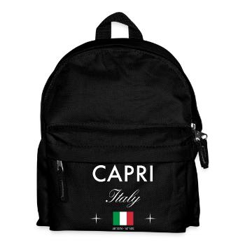 Capri Italy Coordinates Travel Souvenir - Kids' Backpack - black - Front