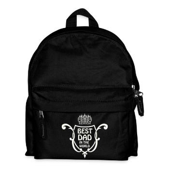 Best Dad in the World Emblem - Kids' Backpack - black - Front