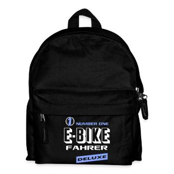 E-Biker Number One Deluxe Bester Biker Fun - Kinder Rucksack - Schwarz - Vorne