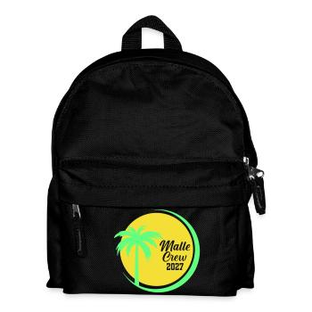 Malle Crew 2027 Palmen Design - Kinder Rucksack - Schwarz - Vorne