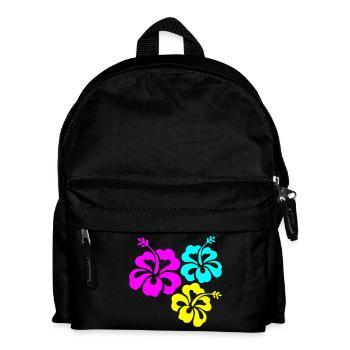 Hibiskus Hibiskusblüte - Kinder Rucksack - Schwarz - Vorne