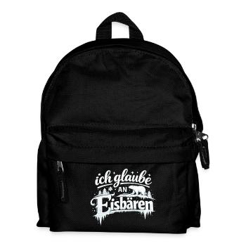 Ich glaube an Eisbären, späthi, Sarah - Kinder Rucksack - Schwarz - Vorne
