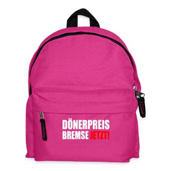 dönerpreisbremse jetzt - Kinder Rucksack - Fuchsia - Vorne