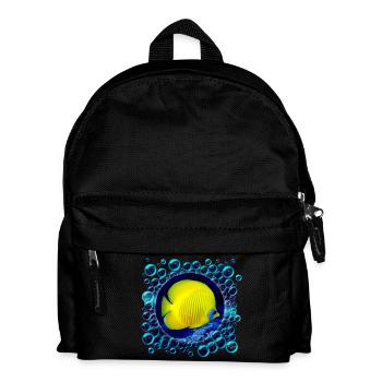 Blubberblasen - Kinder Rucksack - Schwarz - Vorne