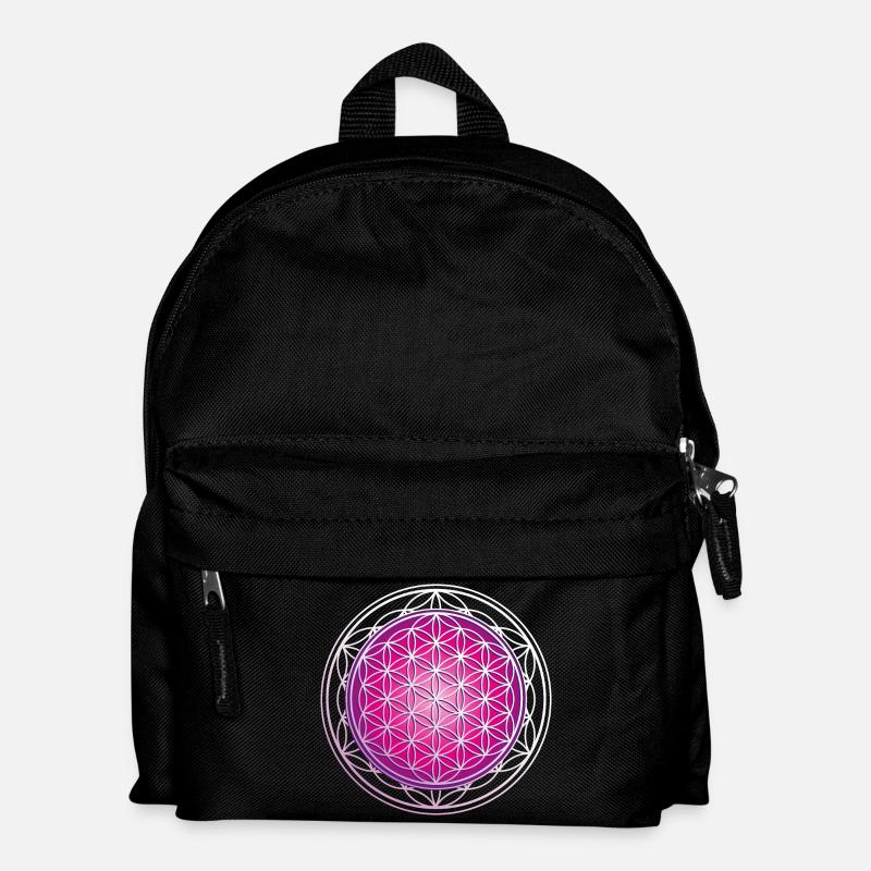 Blume des Lebens - Kinder Rucksack - Schwarz