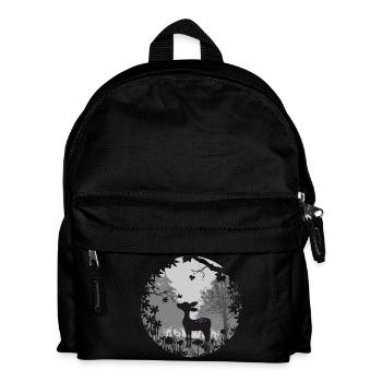 Rehkitz mit Schmetterling - Kinder Rucksack - Schwarz - Vorne