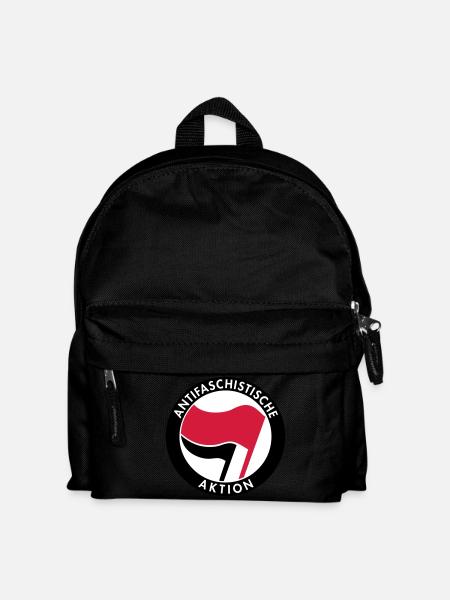 Antifaschistische Aktion - Kinder Rucksack - Schwarz