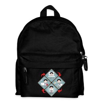 THE INTERNET - just a normal day - RAHMENLOS Gift - Kinder Rucksack - Schwarz - Vorne