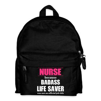 Nurse Badass LifeSaver - Kids' Backpack - black - Front