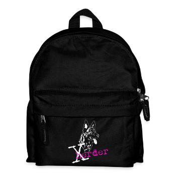 X- Herder pink - Kinder Rucksack - Schwarz - Vorne