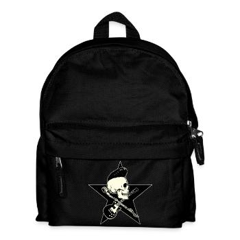 Rock-n-Roll Skull - Kinder Rucksack - Schwarz - Vorne
