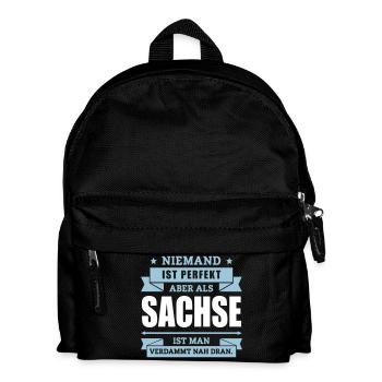 Funshirt Sachse - Kinder Rucksack - Schwarz - Vorne