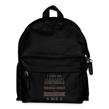 Jésus-Christ m'a Renforce - Jésus me aide - Sac à dos Enfant - noir - Devant