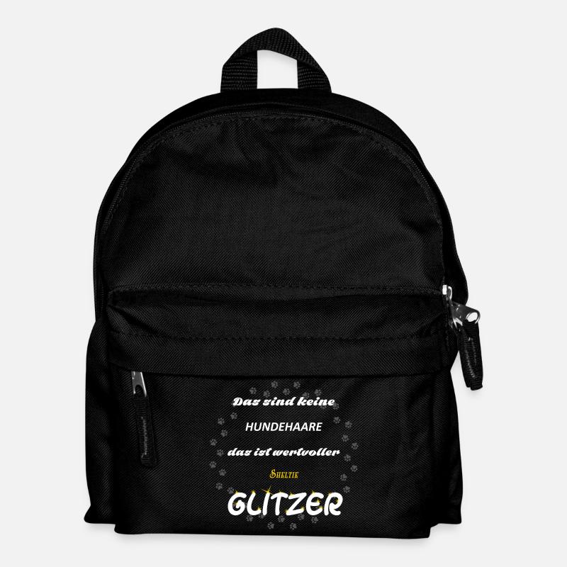 Sheltie Glitzer 4k4qg - Kinder Rucksack - Schwarz