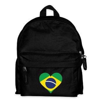 A Heart for Brazil - Kids' Backpack - black - Front