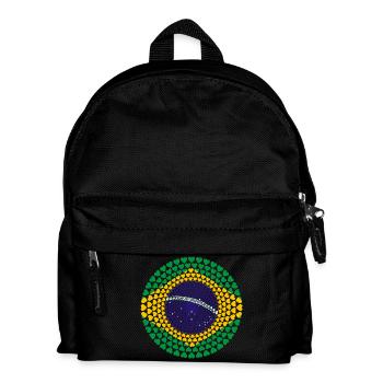 Brazil Brazil Brasil Heart Mandala - Kids' Backpack - black - Front