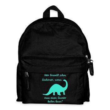 Dino - Kinder Rucksack - Schwarz - Vorne