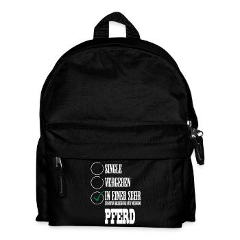 In einer Beziehung mit meinem Pferd - Kinder Rucksack - Schwarz - Vorne