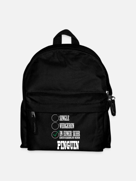 In einer Beziehung mit meinem Pinguin - Kinder Rucksack - Schwarz