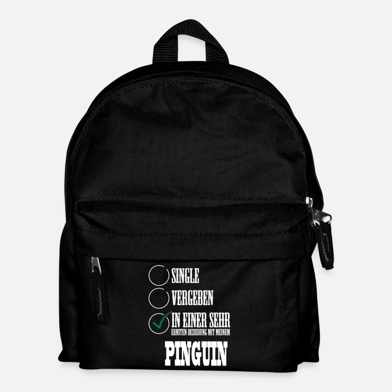 In einer Beziehung mit meinem Pinguin - Kinder Rucksack - Schwarz
