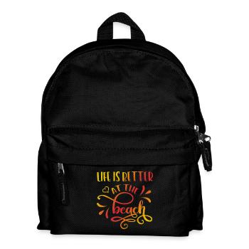 LIFE IS BETTER AT THE BEACH - Kids' Backpack - black - Front