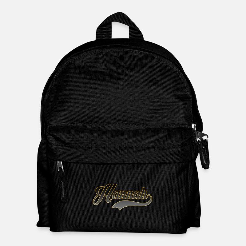 Vorname Hannah - Kinder Rucksack - Schwarz