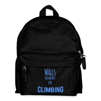 Walls are Meant for Climbing - Kids' Backpack - black - Front