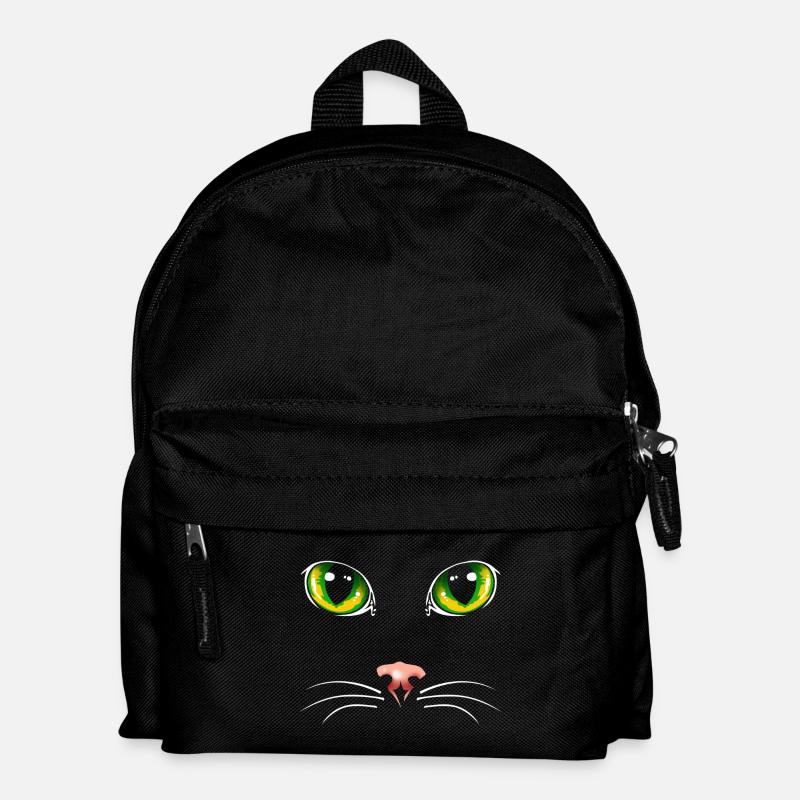 Black cat eyes - Kids' Backpack - black