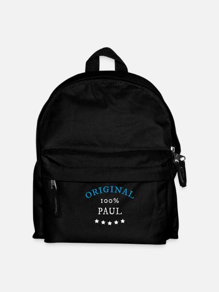 Original 100% Paul, Geschenk, Namen - Kinder Rucksack - Schwarz