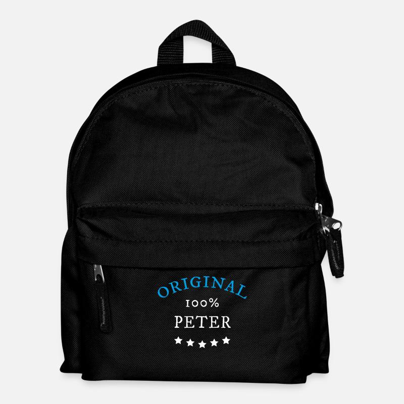 Original 100% Peter, Geschenk, Namen - Kinder Rucksack - Schwarz