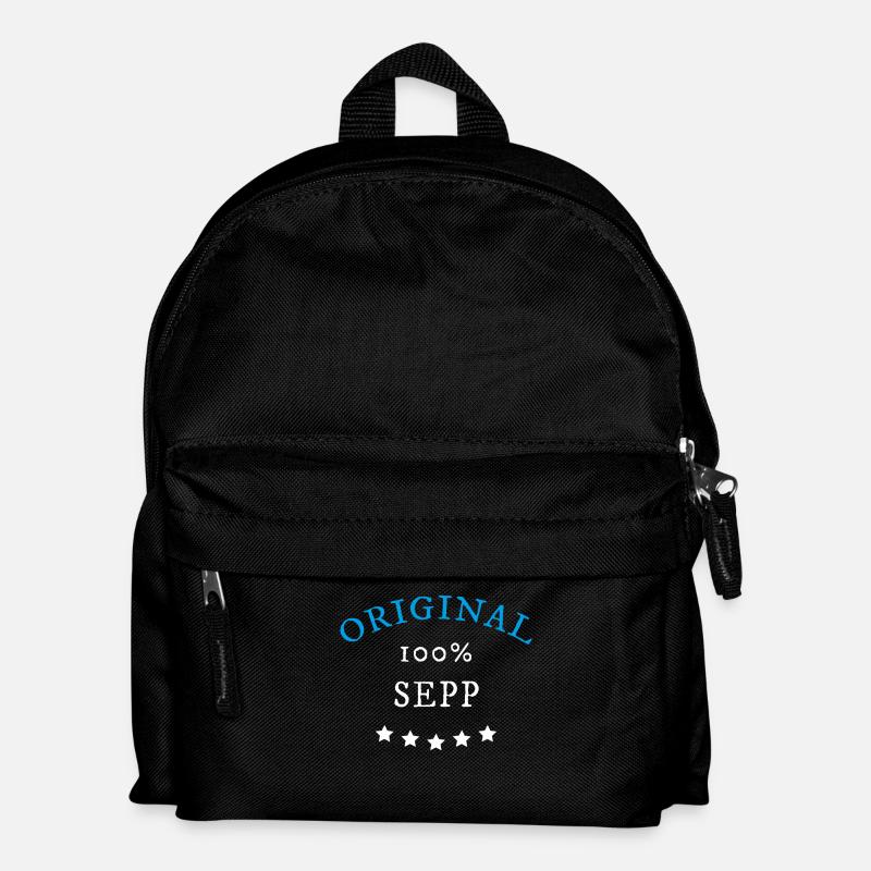 Original 100% Sepp, Geschenk, Namen - Kinder Rucksack - Schwarz